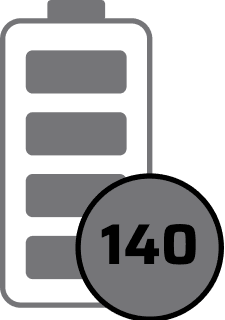 Up to 140 hours of battery life