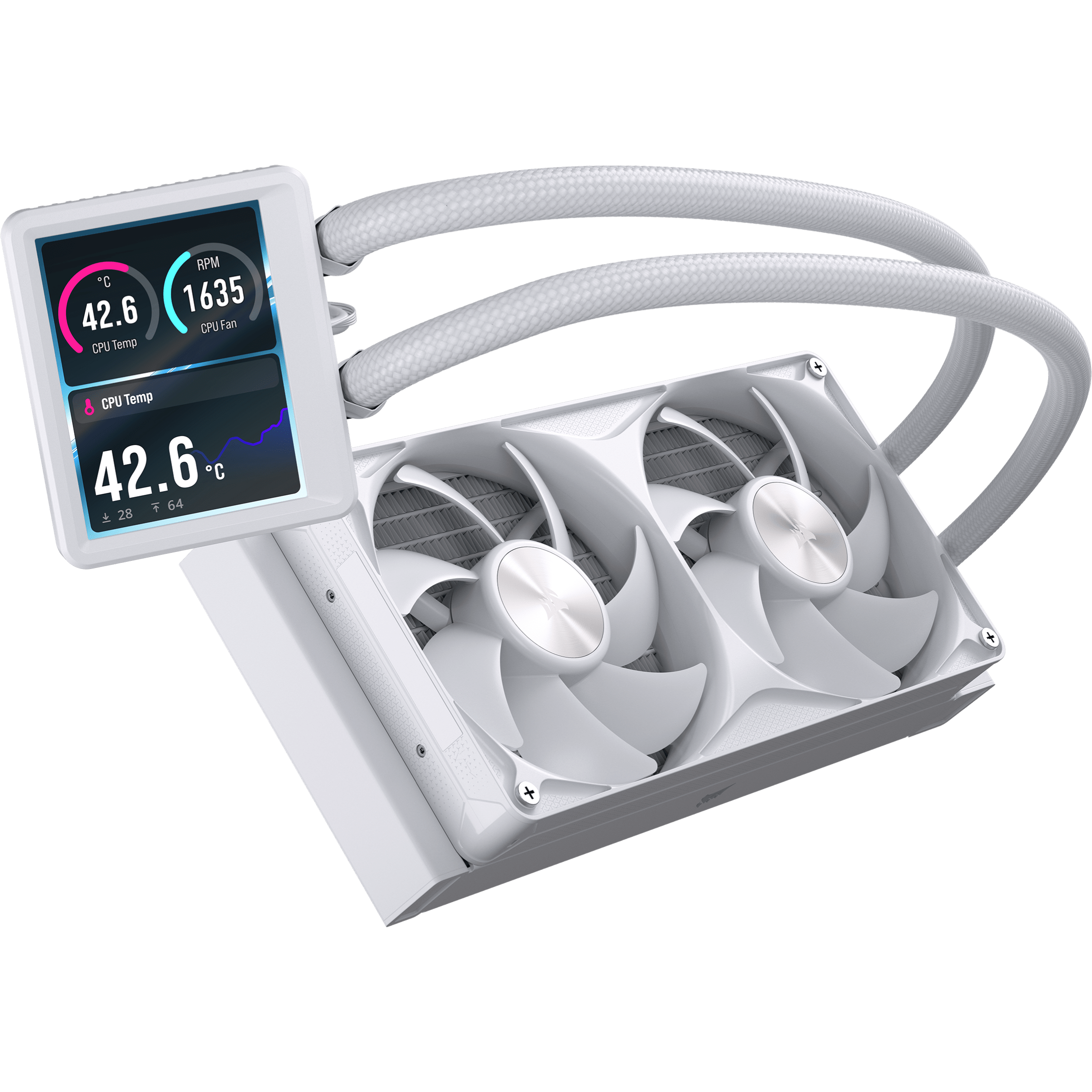 WHITE 240mm AIO 水冷式 CPU クーラー | CORSAIR