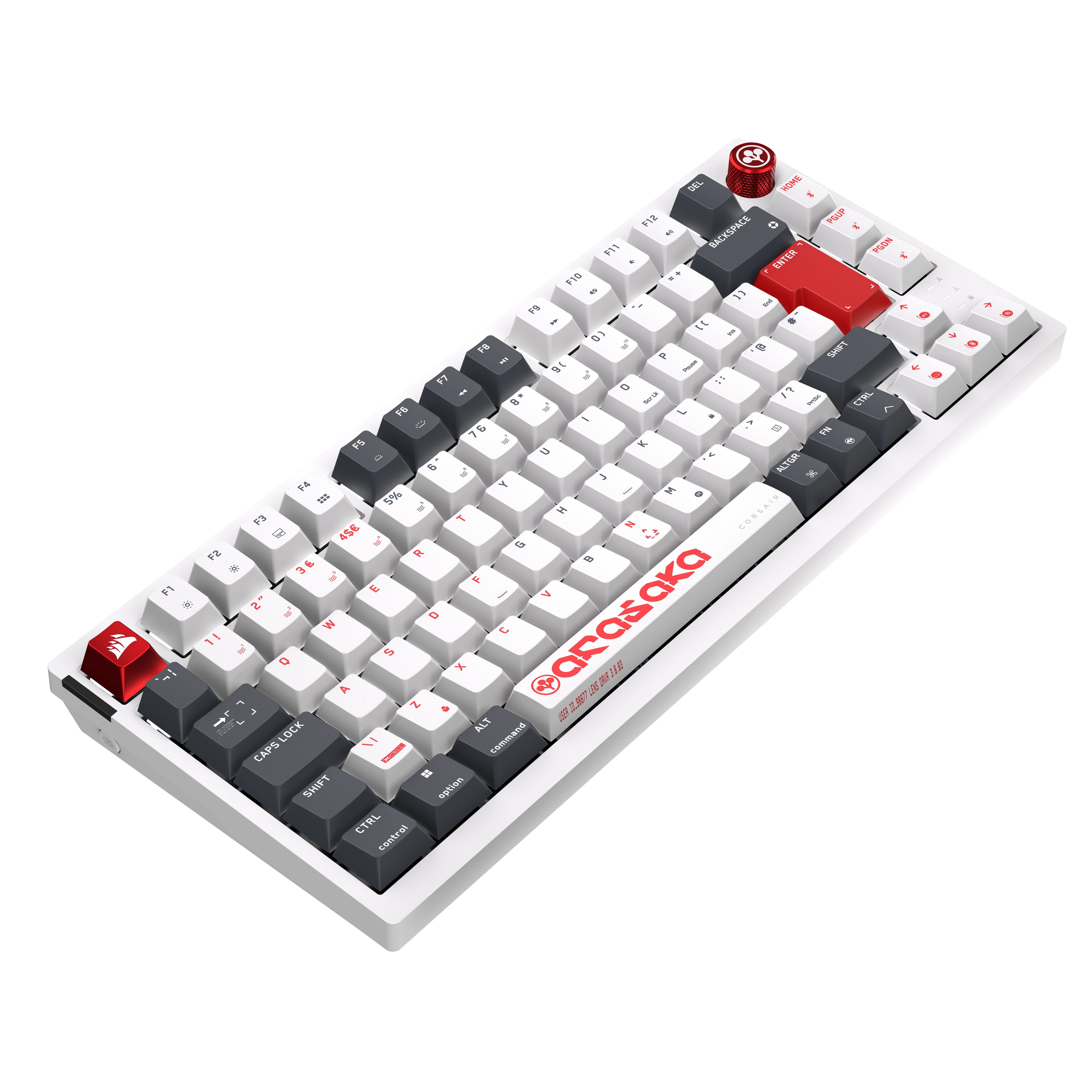 Corsair K65 PLUS WIRELESS 75% RGB Mechanical Gaming Keyboard (UK) - Cyberpunk 2077: Arasaka White Edition thumbnail 3