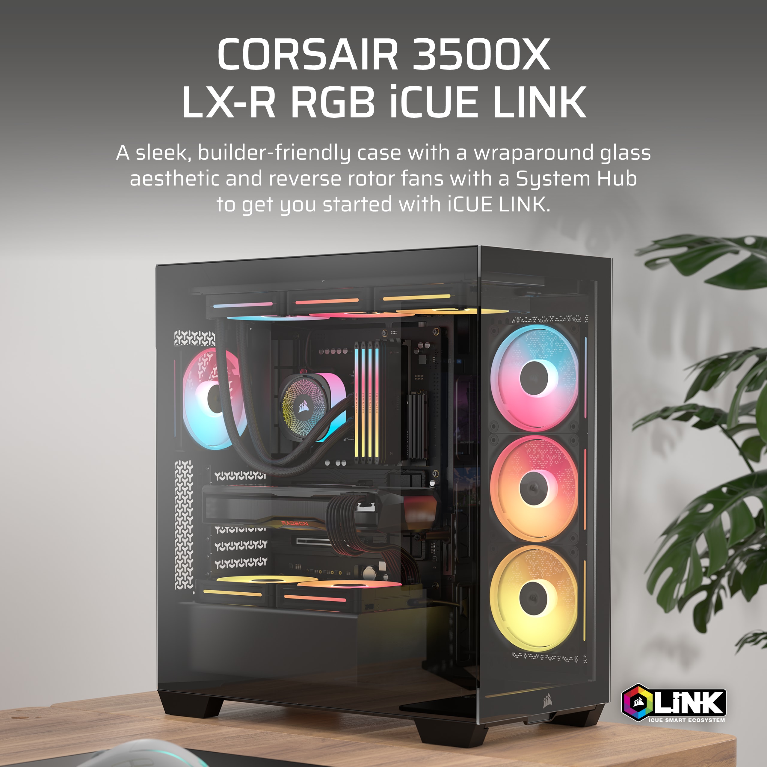 【限定値下げ中】CORSAIR iCUE LINK 3500X RGB 本体 iCUE LINK 3500X RGB Mid-Tower PC Case