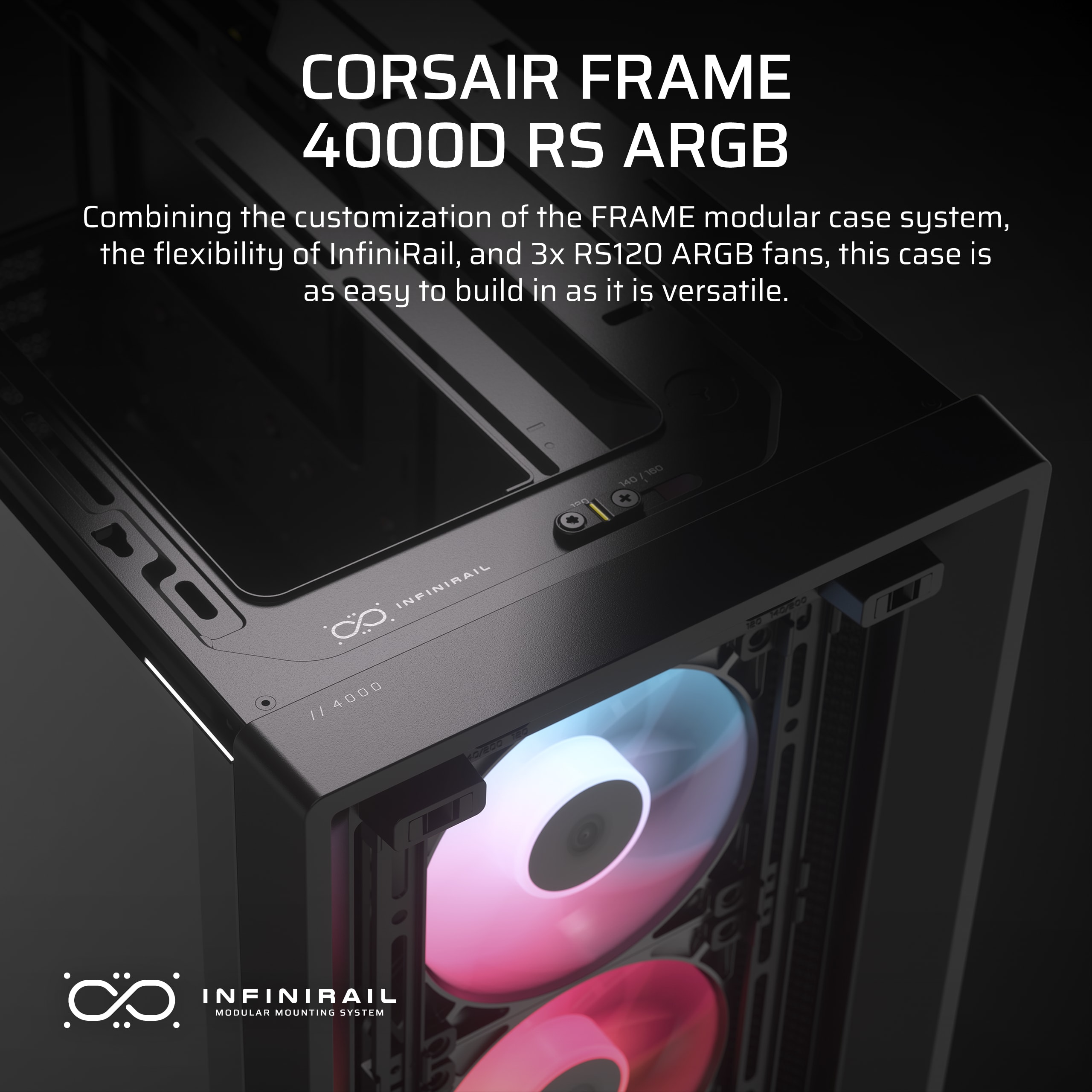 FRAME 4000D RS ARGB Modular Mid-Tower PC Case - White