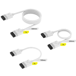 iCUE LINK Cable Kit with Straight connectors, White