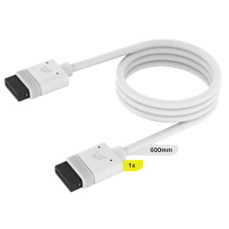 iCUE LINK Cable, 1x 600mm with Straight connectors, White