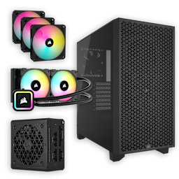 3000D Airflow with Power Supply, AIO Cooler, and Fans Bundle Deal