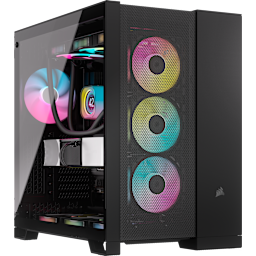 6500D AIRFLOW Mid-Tower Dual Chamber PC Case - Black