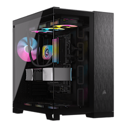 6500X Mid-Tower Dual Chamber PC Case - Black/Obsidian Aluminum