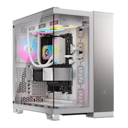 6500X Mid-Tower Dual Chamber PC Case - White/Satin Gray Aluminum