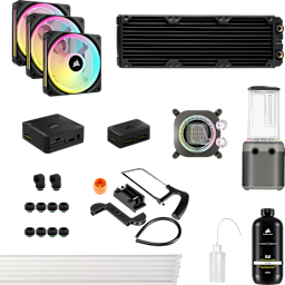 Hydro X Series iCUE LINK XH405i RGB Custom Cooling Kit - Stealth Gray