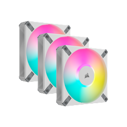 iCUE AF120 RGB ELITE 120mm PWM Triple Fan Kit - White (Revival Series)