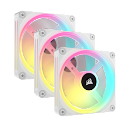 iCUE LINK QX120 RGB 120mm PWM PC Fans Starter Kit with iCUE LINK System Hub - White (Revival Series)