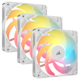 RS120-R ARGB 120mm PWM Reverse Fans Triple Pack - White