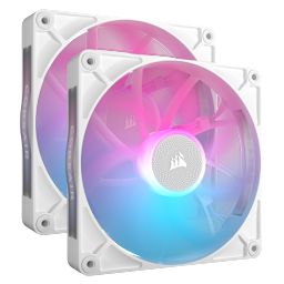 iCUE LINK RX140 RGB 140mm PWM Fan Twin Starter Kit - White
