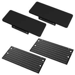 Platform:6 Desk - Desk Extensions and Side Peg Boards Kit, Black