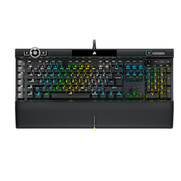 K100 RGB Optical-Mechanical Gaming Keyboard — CORSAIR OPX Switch — Black (DE)