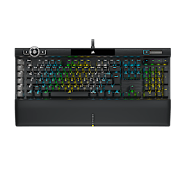 K100 RGB Optical-Mechanical Gaming Keyboard — CORSAIR OPX Switch — Black (FR)