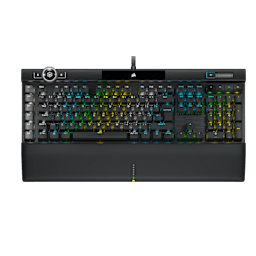 K100 RGB Optical-Mechanical Gaming Keyboard — CORSAIR OPX Switch — Black (UK)