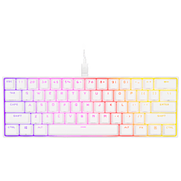 K65 RGB MINI 60% Mechanical Gaming Keyboard — CHERRY MX SPEED — White (Revival Series)