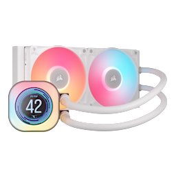 iCUE LINK TITAN 240 RX LCD Liquid CPU Cooler - White