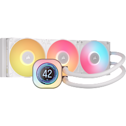 iCUE LINK TITAN 360 RX LCD Liquid CPU Cooler - White