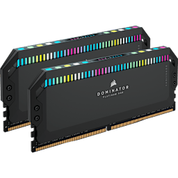 DOMINATOR® PLATINUM RGB 64GB (2x32GB) DDR5 DRAM 5600MT/s CL40 AMD EXPO & Intel XMP Memory Kit — Black