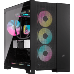 6500D AIRFLOW Mid-Tower Dual Chamber PC Case - Black