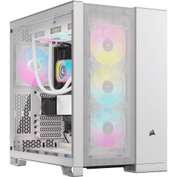 6500D AIRFLOW Mid-Tower Dual Chamber PC Case - White