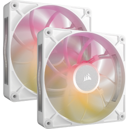 iCUE LINK RX140 MAX RGB 140mm PWM Thick Fans Starter Kit - White