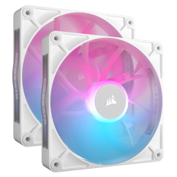 iCUE LINK RX140 RGB 140mm PWM Fan Twin Starter Kit - White