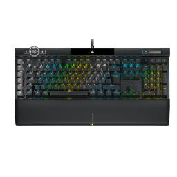 K100 RGB Optical-Mechanical Gaming Keyboard — CORSAIR OPX Switch — Black (DE)