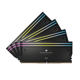 DOMINATOR® TITANIUM RGB 96GB (4x24GB) DDR5 DRAM 6400MT/s CL32 Intel XMP Memory Kit — Black