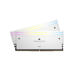 DOMINATOR® TITANIUM RGB 96GB (2x48GB) DDR5 DRAM 6400MT/s CL32 Intel XMP Memory Kit — White